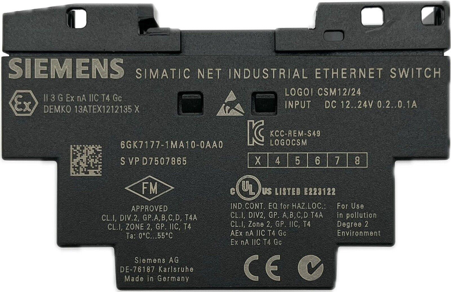 Siemens 6GK7177-1MA10-0AA0 Ethernet Hub LOGO! CSM 12/24 6GK7 177-1MA10-0AA0