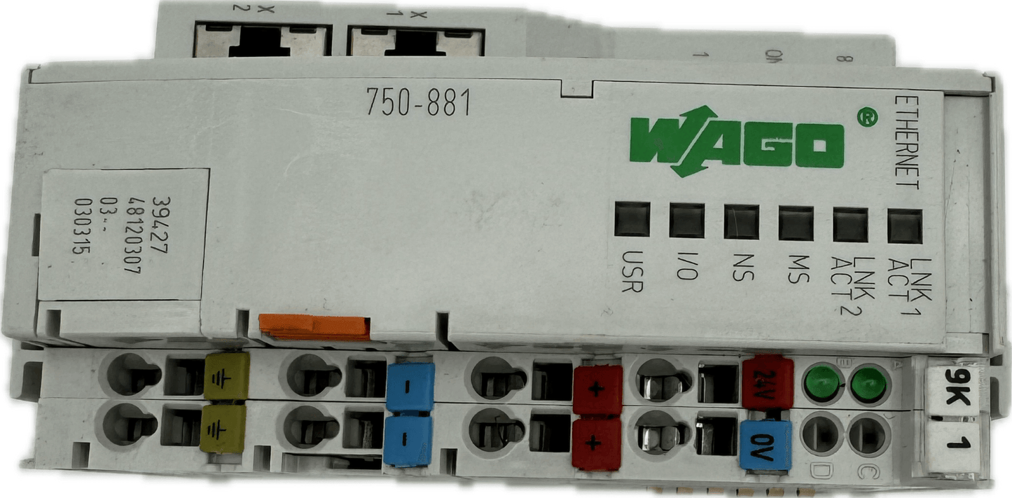 WAGO | 750-881 | Ethernet-Controller | 100MBit 2Port 24VDC